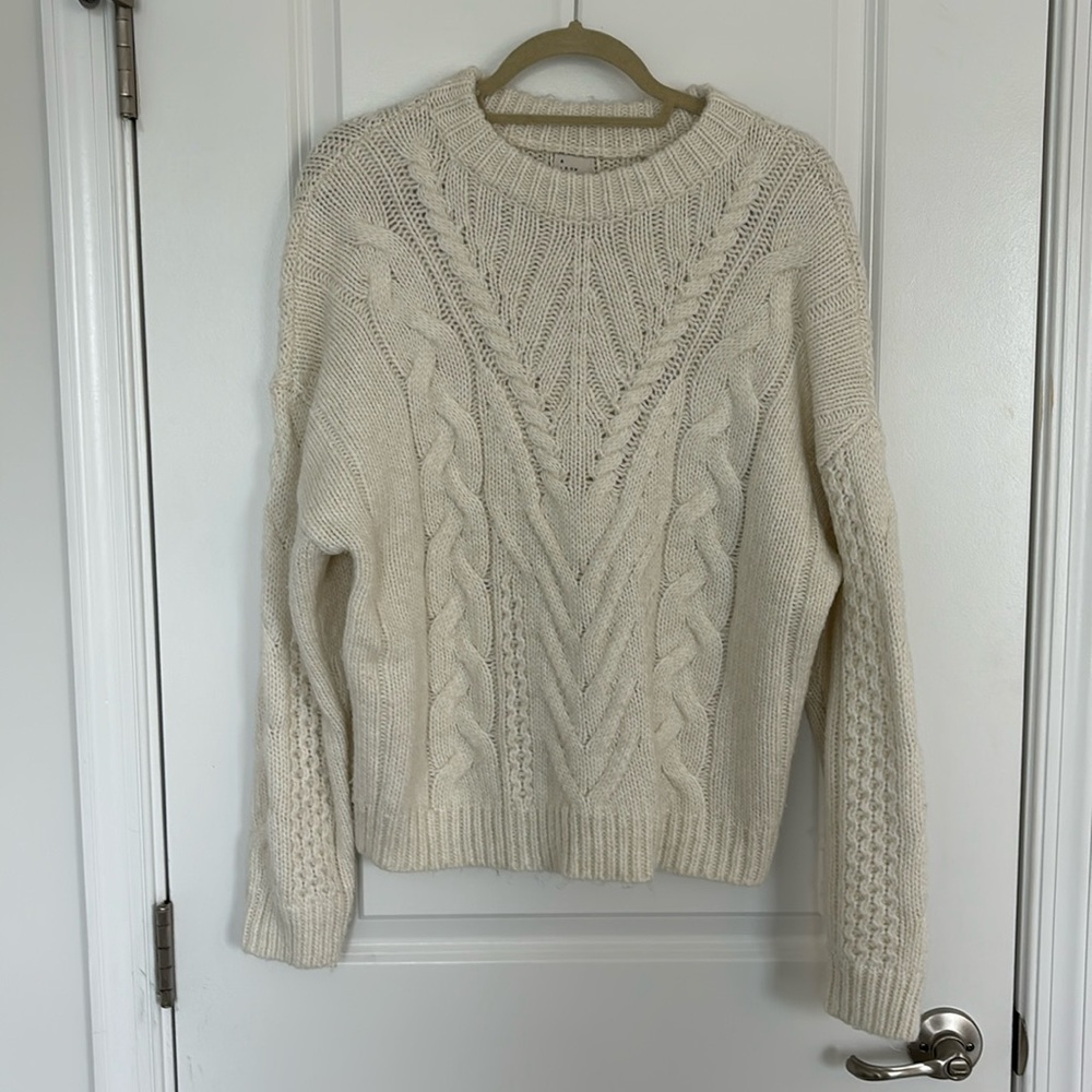 Cream Cable Knit Sweater